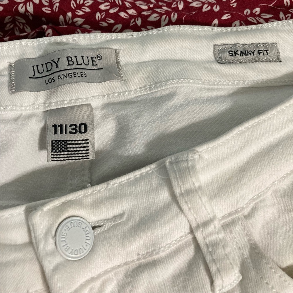 Judy Blue White Skinny Fit Jeans Size 11/30 - Picture 3 of 9